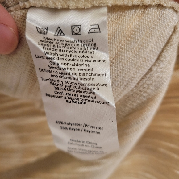 H by Halston oatmeal asymmetrical tank top - Picture 6 of 7